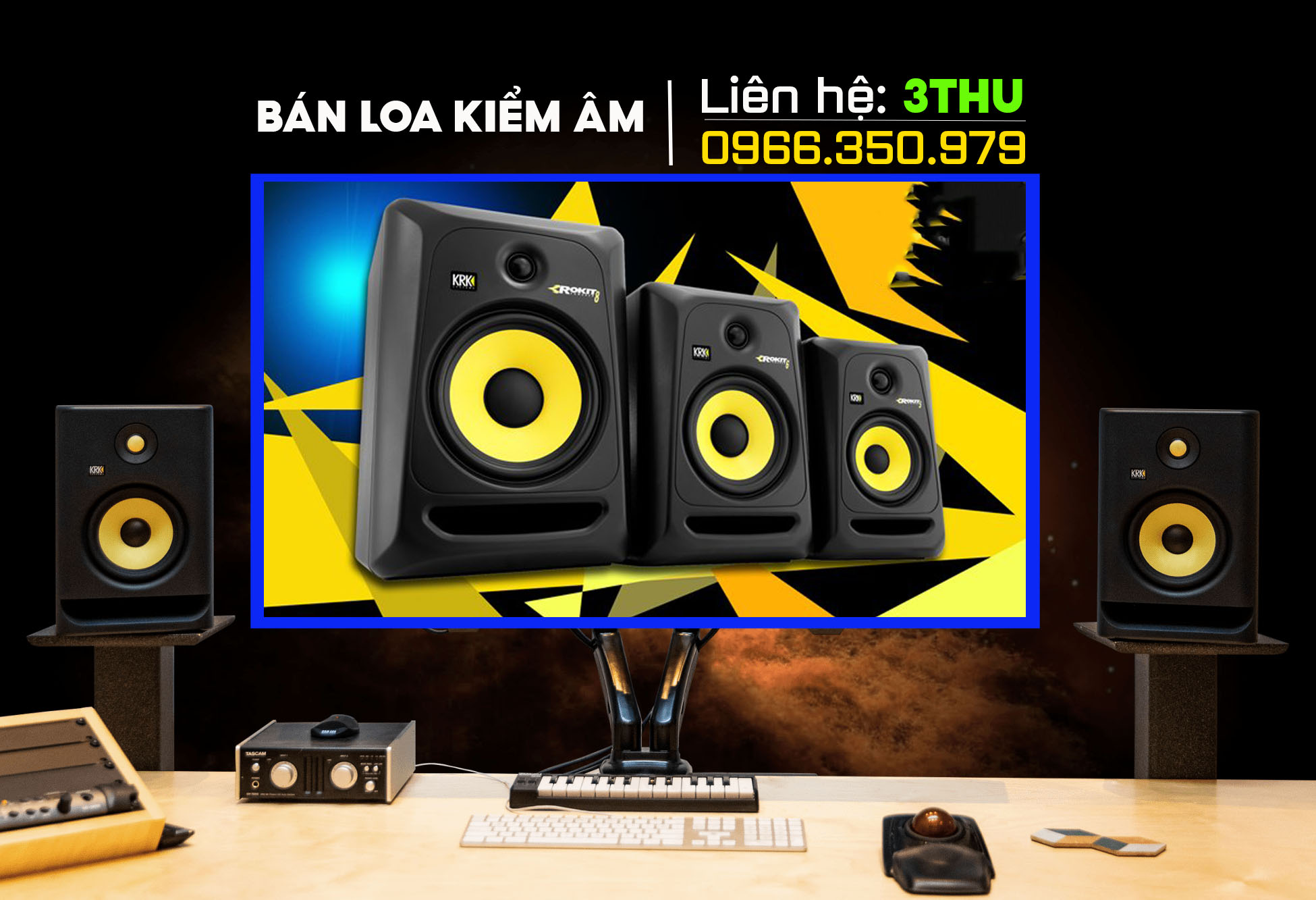 thanh l&yacute; loa kiểm &acirc;m krk