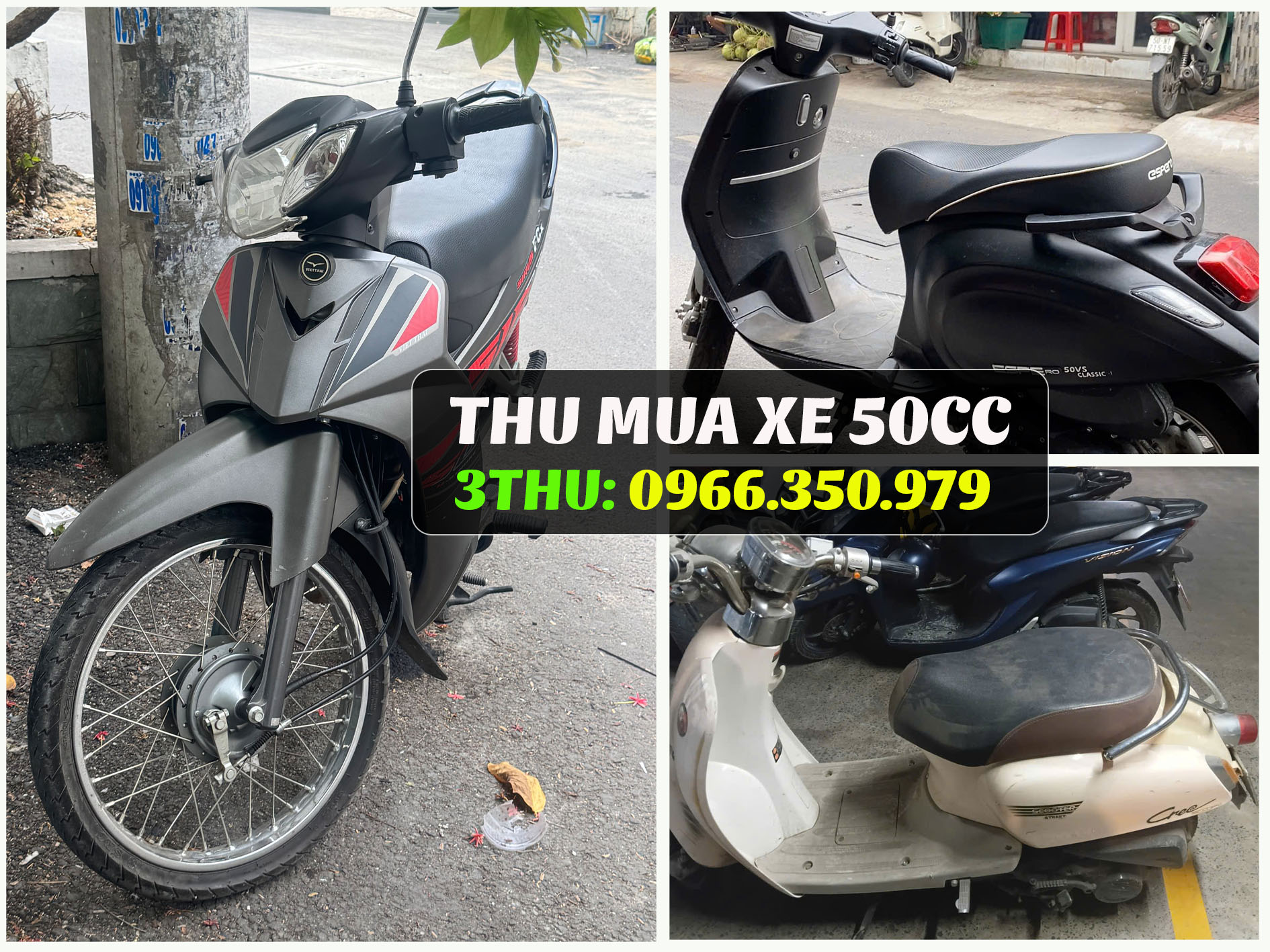 Thu mua xe m&aacute;y 50cc cũ hỏng